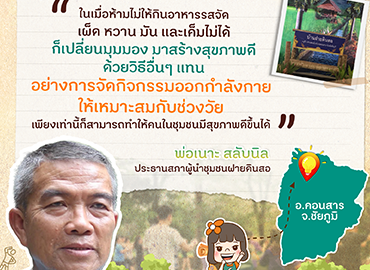 แนวคิดพลิกชุมชนมุ่งมั่นในการทำให้ชาวบ้านในพื้นที่มีสุขภาพดี